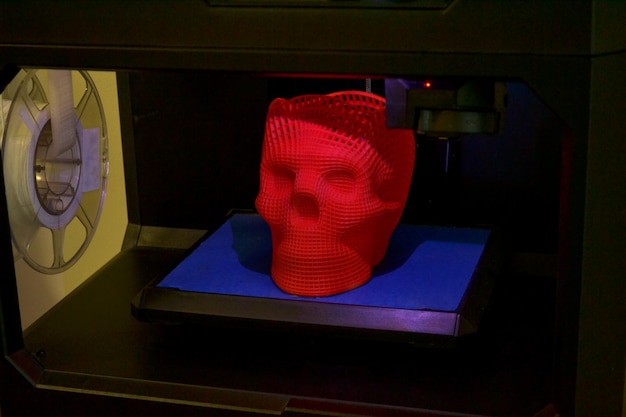 Teschio stampato su una stampante 3D