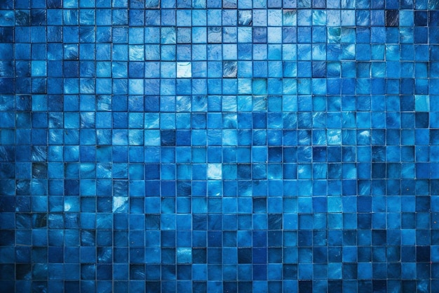 tessere di mosaico blu che sembrano vetro.