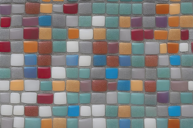 Tessere di mosaico quadrate colorate per sfondo texture