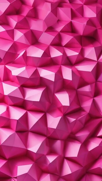 Tessitura geometrica 3D a modello poligonale rosa