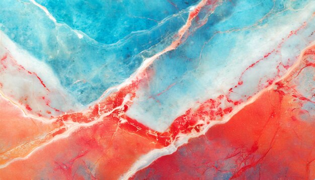 Tessura di marmo astratta con aspetto cosmico in rosso blu e turchese Tessura fluida di marmo