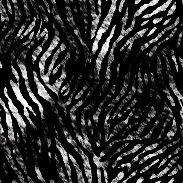 tessuto con stampa zebrata in bianco e nero con sfondo nero ai