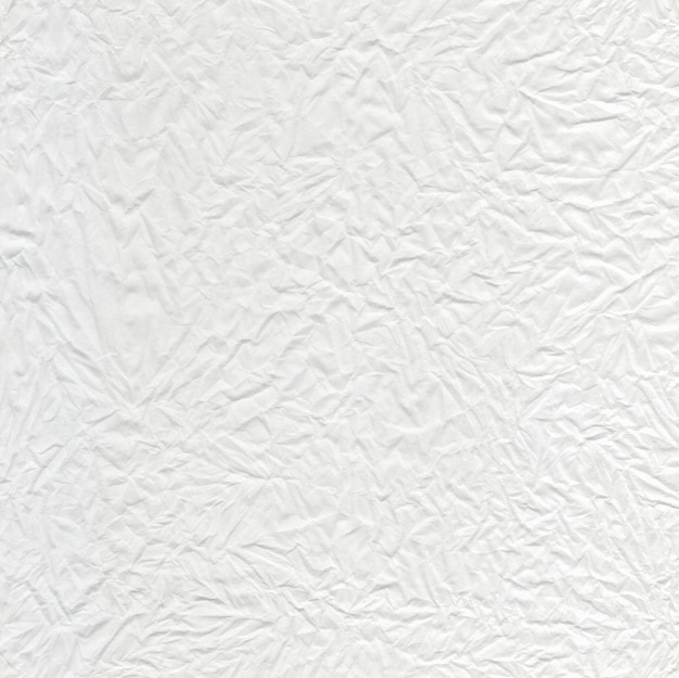 tessuto di carta bianca rugosa, stropicciata e pulita come sfondo
