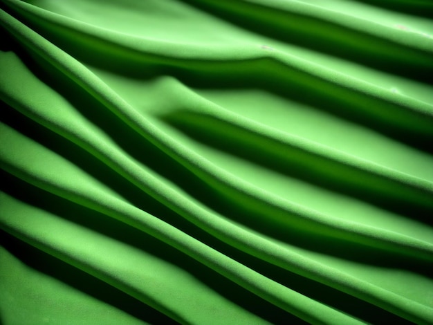 Tessuto di cotone verde con una trama molto morbida che mostra le onde perfette per la celebrazione del giorno di San Patrizio