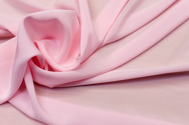 Tessuto di seta, crepe de chine rosa chiaro