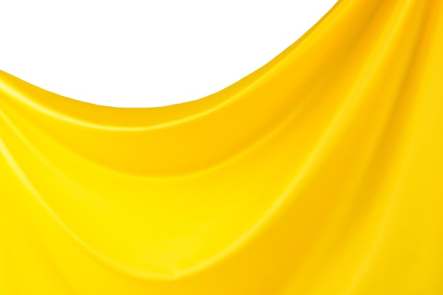tessuto di seta giallo drappeggiato di trama di raso sfondo