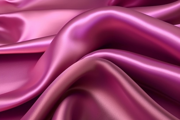 Tessuto di seta rosa che soffia nel vento.