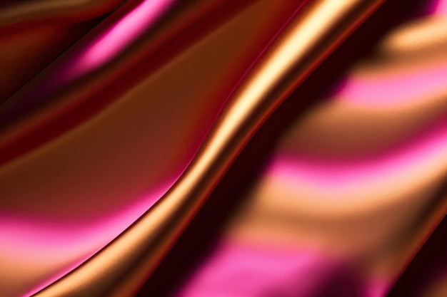 Tessuto di seta sfumato oro e rosa