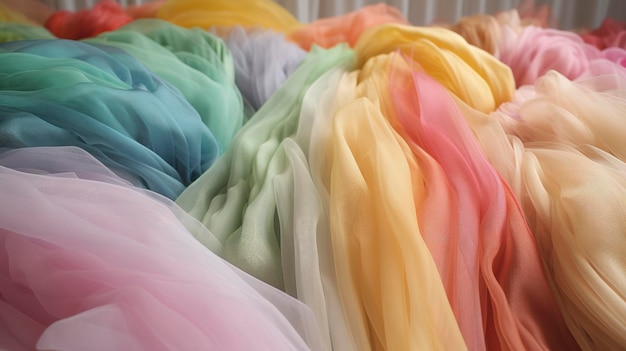 Tessuto di tulle Vintage tulle chiffon trama sfondo concetto di matrimonio immagine filtrata e tonica vintage genera ai