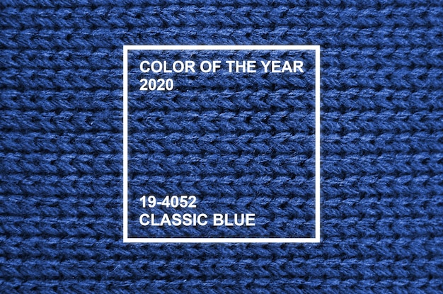 Tessuto in maglia di cotone lana texture Phantom classico colore blu