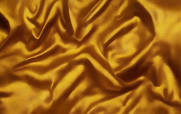 Tessuto in raso di lusso in giallo metallizzato per moda e decorazionexA