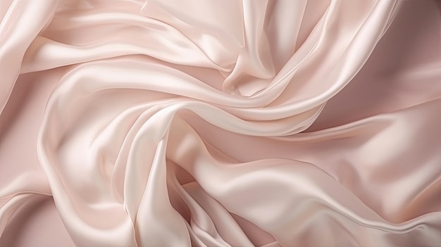 Tessuto in raso rosa con sfondo bianco