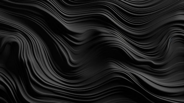Tessuto nero con motivo ondulato