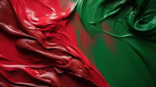 Tessuto rosso e verde con tessuto rosso e verde