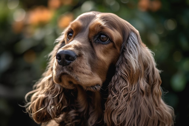 Testa di cane cocker spaniel inglese Generate Ai