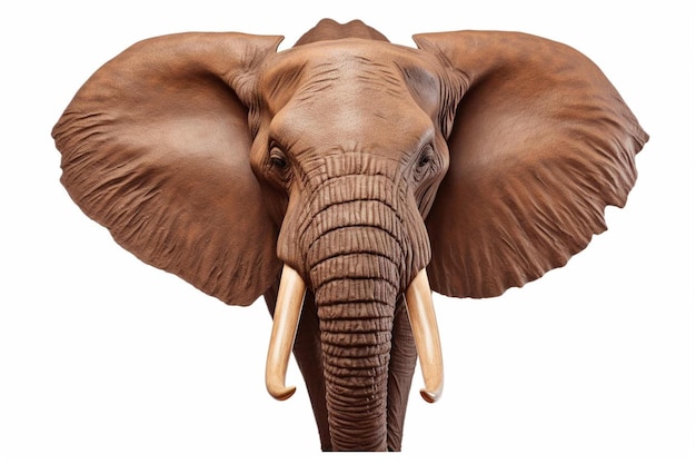 testa di elefante isolata