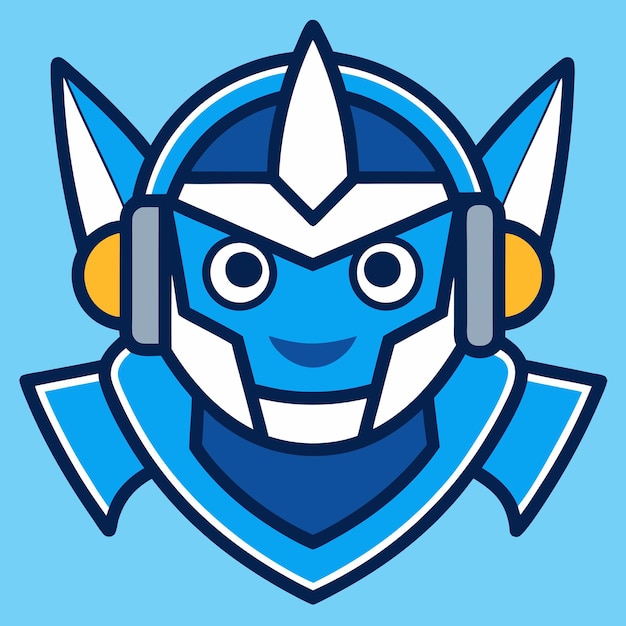testa di robot mascotte vector design adatto per mascotte logo flyer banner t-shirt stampa squadra esport