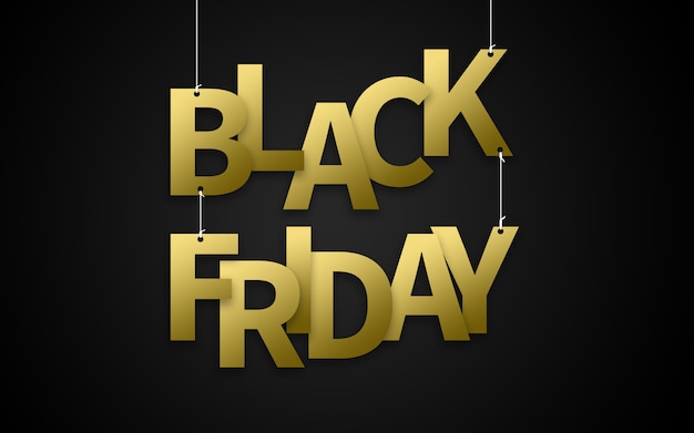 Testo del Black Friday appeso alle corde