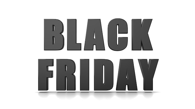 Testo di Black Friday 3D isolato
