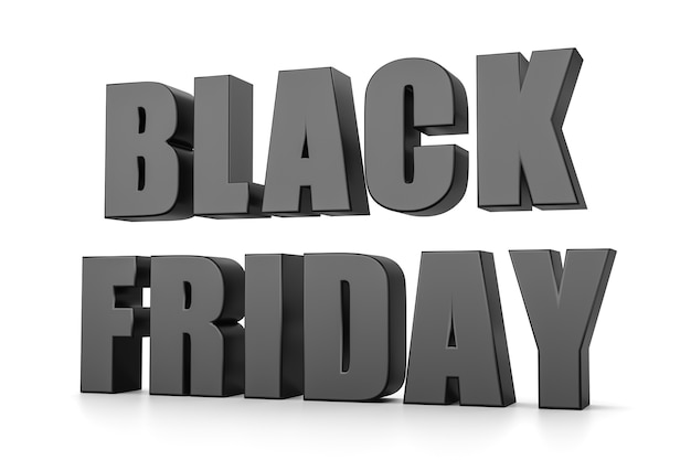 Testo di Black Friday 3D isolato