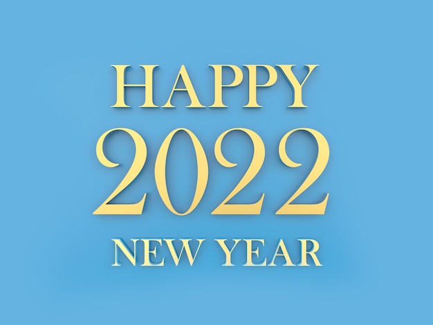 Testo dorato Happy New Year sul banner