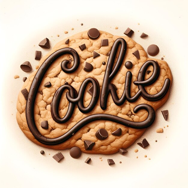 Testura del testo dell'immagine del cookie