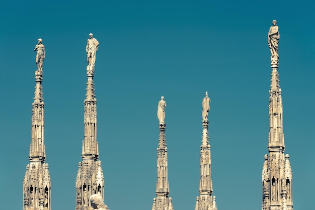 Tetto del Duomo di Milano Italia Il famoso Duomo di Milano o Duomo di Milano è una delle principali attrazioni turistiche di Milano