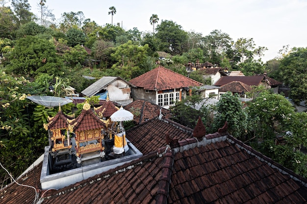 Tetto del tempio tradizionale a Bali, Indonesia