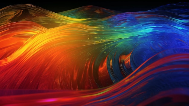 Texture arcobaleno di vetro ondulato Generativo ai