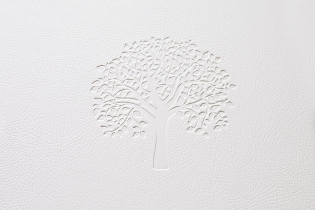 Texture astratta in pelle di lusso per lo sfondo Pelle bianca con elegante goffratura ad albero per il design del lavoro o il prodotto sullo sfondo