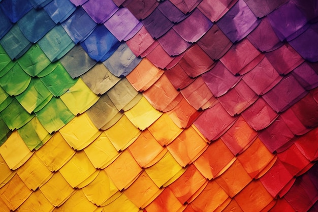 Texture astratta volumetrica o carta da parati con i colori della bandiera LGBTQ Rainbow Pride Inclusive Gay transgender lesbico Multicolor