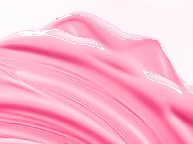 Texture cosmetica rosa lucida come cosmetici per la cura della pelle di prodotti per il trucco di bellezza e design del marchio di trucco di lusso