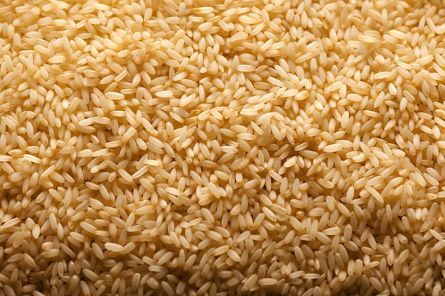 texture del grano di riso vista di fondo dall'alto cibo sano naturale dieta vegana AI generativa