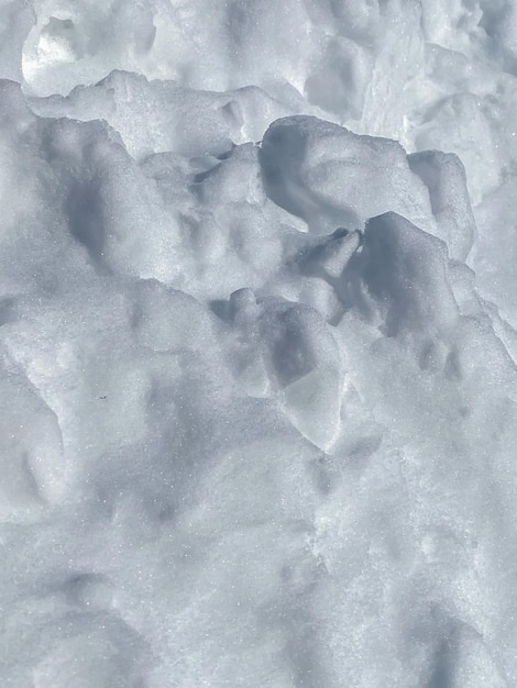 Texture della neve Closeup della neve fresca Sfondo invernale