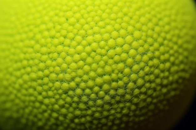 Texture della palla di tennis in primo piano