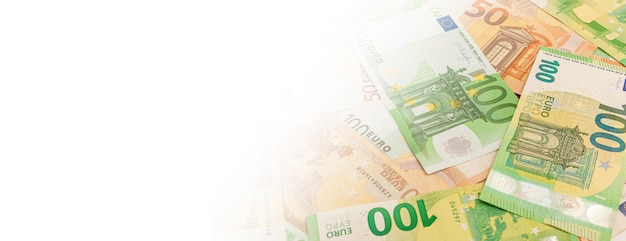Texture di alta qualità del panorama delle banconote in euro