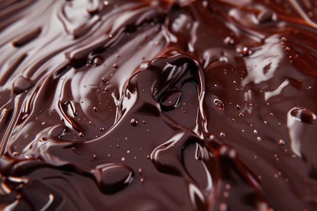 Texture di cioccolato Cioccolato liquido da vicino Cioccolato scuro texturato