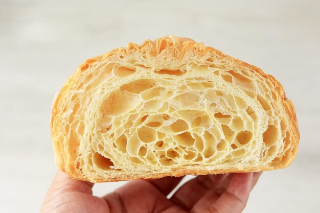 Texture di croissant da vicino