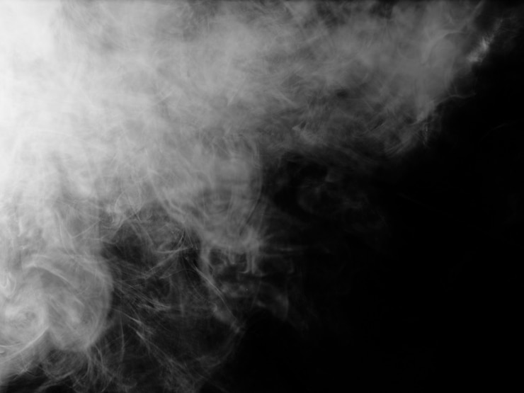 Foto texture di fumo su sfondo nero