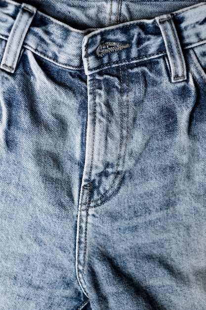 Texture di jeans blu, vista dall'alto