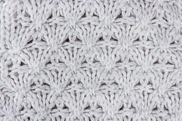 Texture di maglione lavorato a maglia bianco
