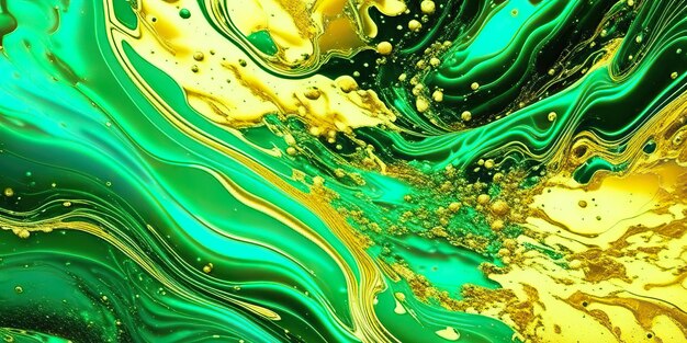 Texture di marmo sfondo Liquid Flowing Art Splash Diy Fluid Colors Oro Nero