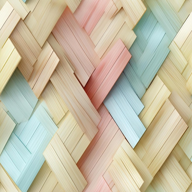 Texture di pareti in legno in rosa e blu con composizioni angolari rivestite di piastrelle