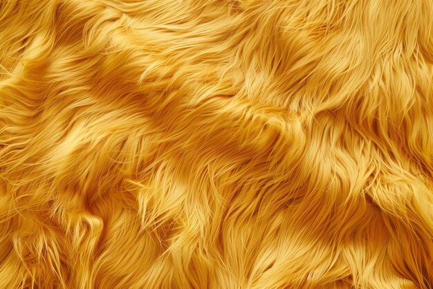 Texture di pelliccia artificiale dorata con fibre pronunciate