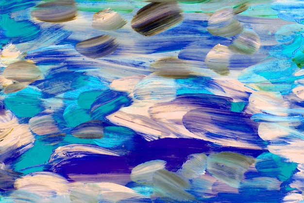 Texture di pittura acrilica beige viola blu Sfondo dipinto a mano