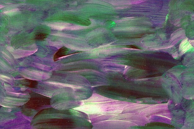 Texture di pittura acrilica gialla viola verde Sfondo dipinto a mano