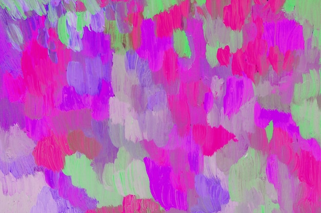 Texture di pittura acrilica verde rosa viola Sfondo dipinto a mano