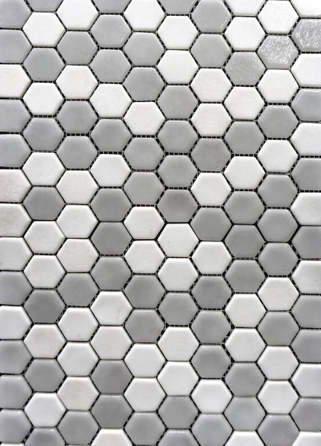 Texture di sfondo piastrelle di ceramica mosaico colore grigio