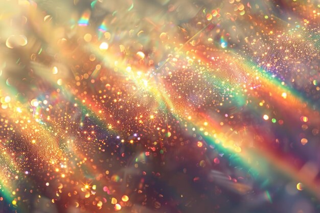 Texture di sfondo Prisma Luce Overlay arcobaleno Luce solare Glitter