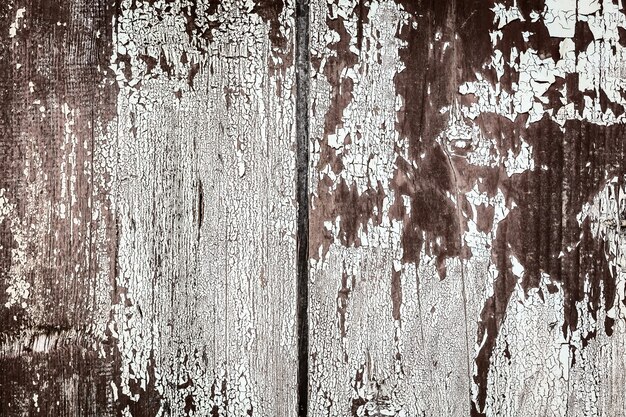 Texture di tavole di legno con vernice scrostata. trama di vecchie tavole di recinzione in legno. Sfondo di struttura di legno